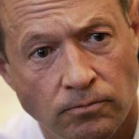 Maryland Gov. Martin O’Malley speaks with reporters in his office inside the Maryland State House in Annapolis in April. Soon to leave office, O’Malley said Wednesday he will commute the capital sentences of the state’s last four inmates on death row to life in prison, saying executing them “does not serve the public good of the people of Maryland.” Last four on Maryland death row to have sentences commuted