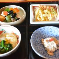 Colorful set: A bento box at Ajikitcho comes loaded with variety. Flavor without the fireworks at Osaka's Ajikitcho