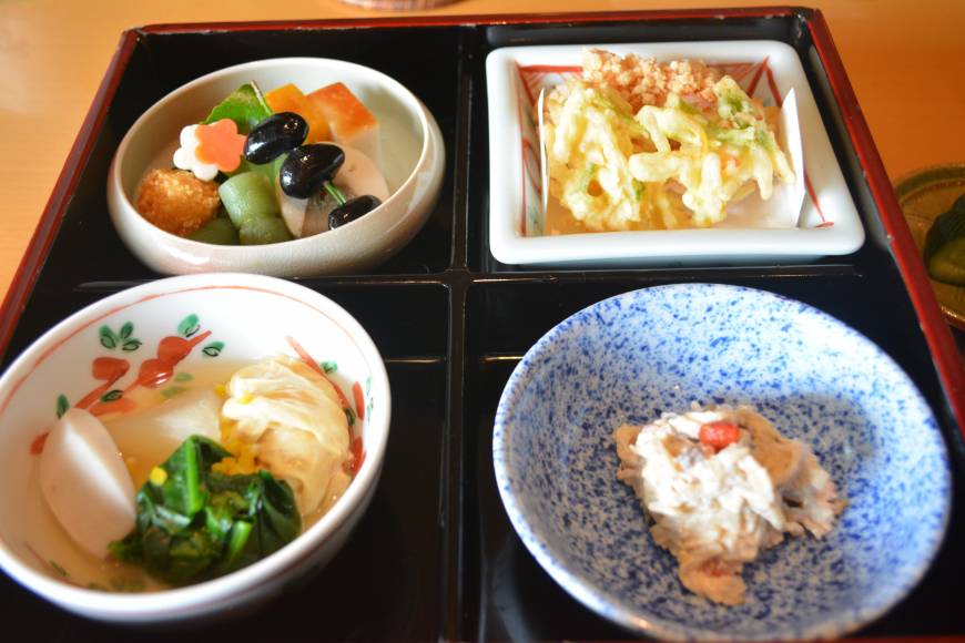 Ajikitcho Colorful set: A bento box at Ajikitcho comes loaded with variety. | J.J. O'DONOGHUE