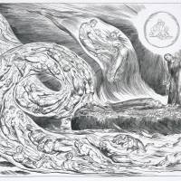 William Blake\'s \"Divine Comedy 1. The Circle of Lustful: Francesca da Rimini (\'The Whirlwind of Lovers\')\" (1826-27)   | COLLECTION OF THE MUSEUM OF MODERN ART, KAMAKURA &AMP; HAYAMA