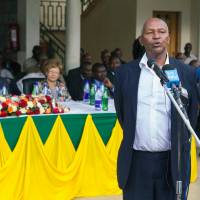 Advocate for tougher punishment: IOC honorary member and Olympic legend Kip Keino, speaking at the Kip Keino School in Eldoret, Kenya, says Kenya must enact stronger penalties for doping. | &#169;IOC/GREG MARTIN