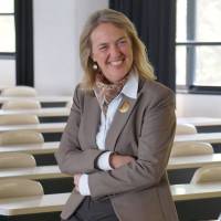 One cup of tea at a time: American Robin Sakamoto, dean of the Faculty of Foreign Studies at Kyorin University in Tokyo, is the first foreign woman to hold a deanship at a university in Japan. | COURTESY OF KYORIN UNIVERSITY