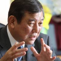 Shigeru Ishiba, the minister responsible for reviving ailing local economies, believes rural communities must learn to compete or face the prospect of disappearing. Ishiba tells rural communities to compete or lose funding