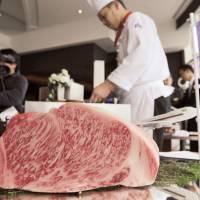 Where\'s the beef? Apparently, it is in Singapore, where the first exports of \"Kyoto Beef\" were served to local diners earlier this month. Kyoto Prefecture, which was behind the event, hopes to make the produce as well-known overseas as Kobe beef. | COURTESY OF KYOTO PREFECTURE
