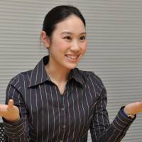 Transition complete: Former figure skater Yukari Nakano, who now works for Fuji TV, speaks to The Japan Times at an exclusive interview in Tokyo recently. | YOSHIAKI MIURA