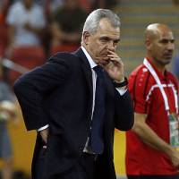 Short stint: Javier Aguirre (left), who took over as Japan national team manager after the World Cup, was dismissed on Monday due to his alleged involvement in a match-fixing scandal in Spain. JFA fires embattled manager Aguirre