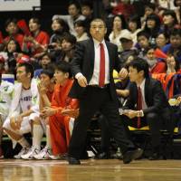 Success story: Iwate coach Dai Oketani has guided three bj-league franchises to the playoffs. He collected his 300th win as a pro basketball coach on Sunday, leading the Big Bulls to an 86-69 road victory over the Niigata Albirex BB. | THE JAPAN TIMES