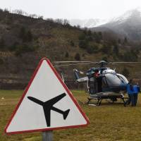 Rescuers prepare to depart from their headquarters Tuesday in the southeastern French town of Seyne after the crash of a Germanwings Airbus A320 bound for Duesseldorf, Germany. | AFP-JIJI