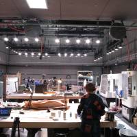 DMM.make AKIBA’s Studio in Tokyo’s Akihabara district, seen on March 4, boasts a variety of manufacturing machines and tools. Akihabara outfit aims to become a hub for hardware startups