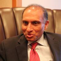 Pakistani Foreign Secretary Aizaz Ahmad Chaudhry is interviewed Wednesday in Tokyo. | MASAAKI KAMEDA