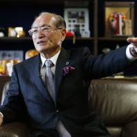 Shibuya Ward Mayor Toshitake Kuwahara speaks during an interview at his office in February. | REUTERS