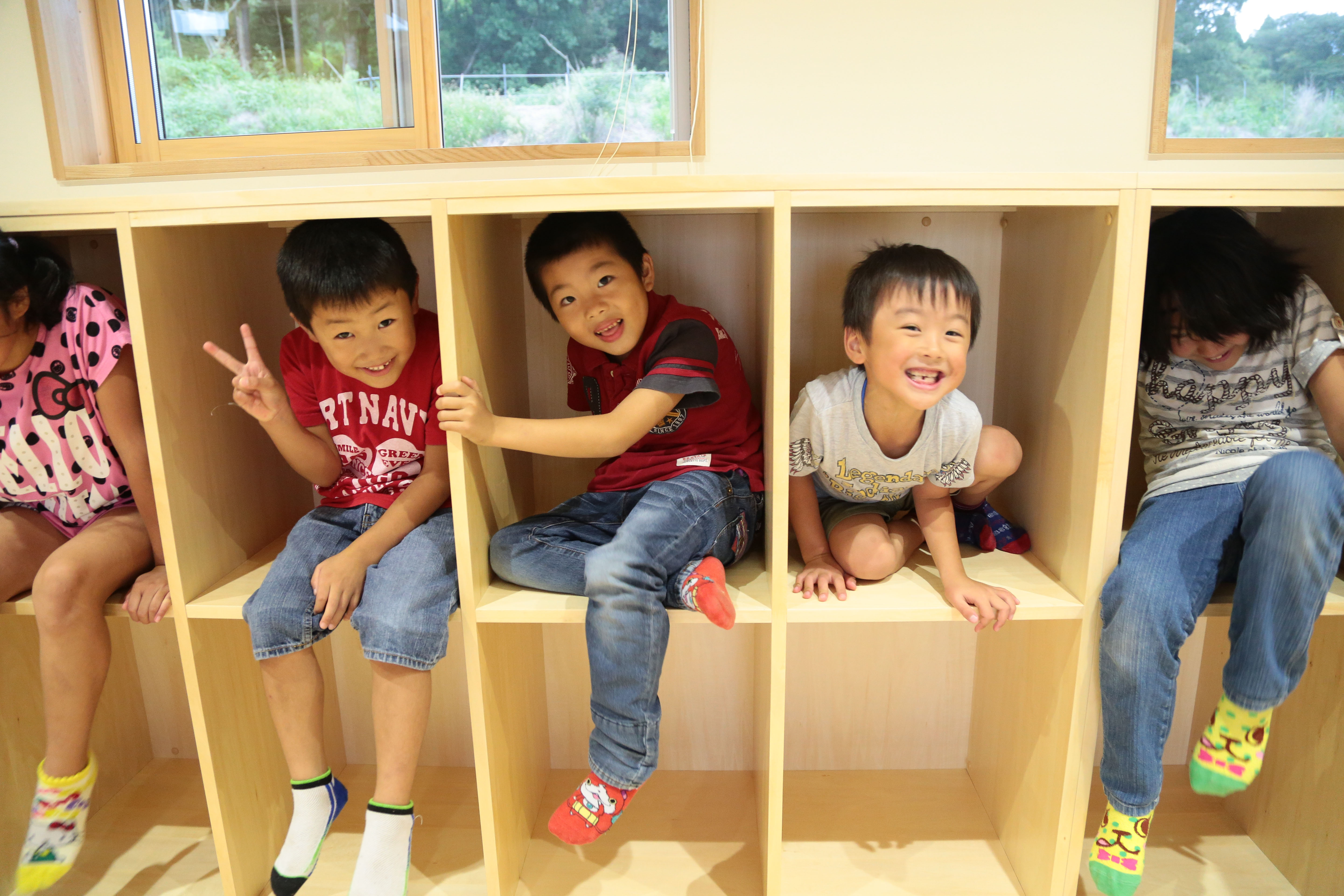 Less boxed in: Kids play at the Yasawa Jido Club in Minamisoma, Fukushima Prefecture, built by Save The Children Japan. | SAVE THE CHILDREN JAPAN