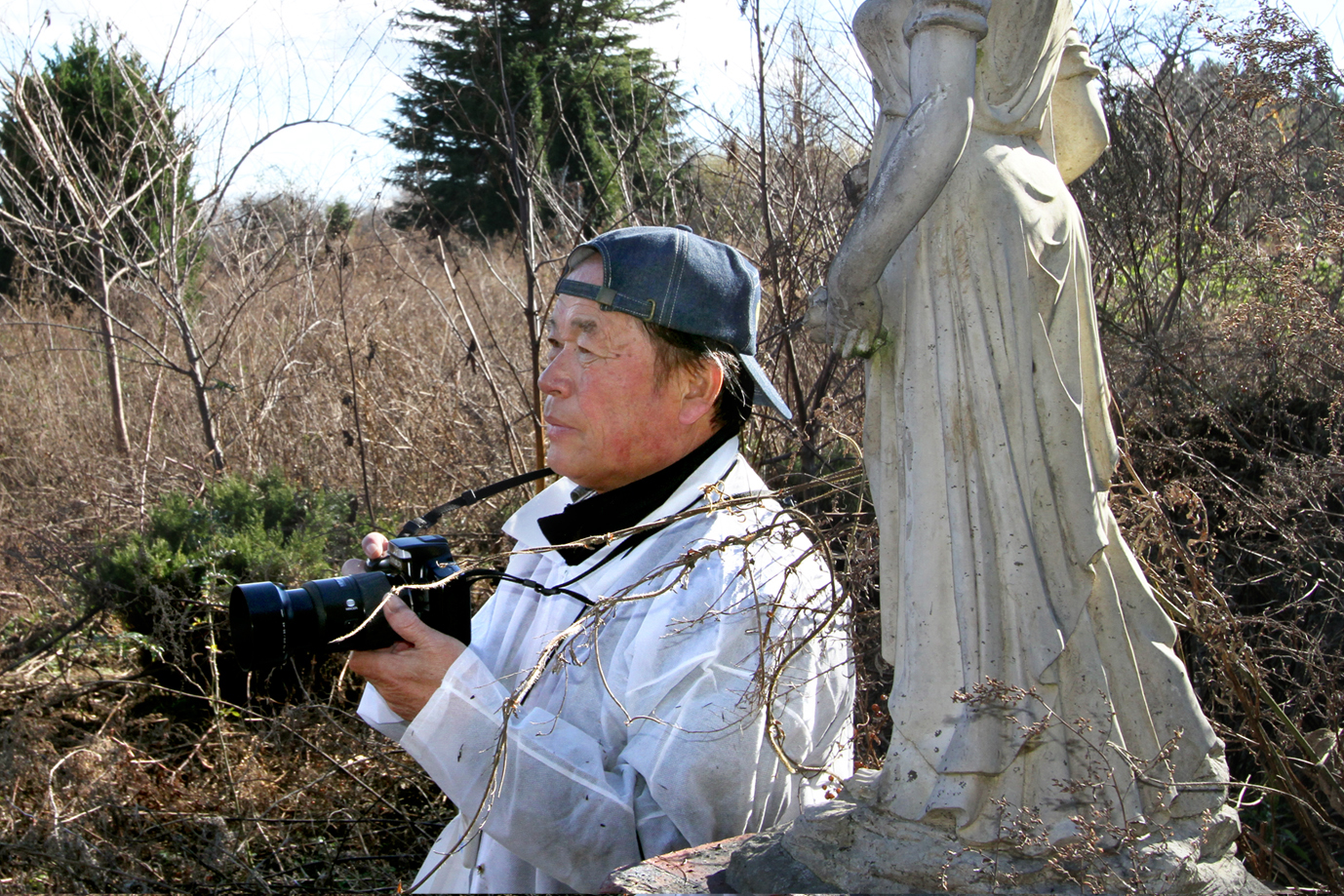 Katsuhide Okada revisits the Futaba Rose Garden after the triple disaster. | COURTESY OF KATSUHIDE OKADA