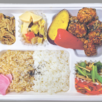 No pain, all gain: A boxed-lunch from Midorie includes sesame-fried soy-meat and fresh vegetables. In search of Tokyo's vegetarian bentōs