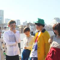 Stay awesome: Takumi Matsuzaka (second from right) started off his band, Awesome City Club (which includes, from left, Molithy, Atagi, Yukie and Porin), by posting tracks and music videos online for free. | KAZ NAGATSUKA