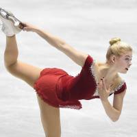 In the lead: Gracie Gold wins the women\'s short program at the World Team Trophy on Thursday, earning 71.26 points. | AFP-JIJI