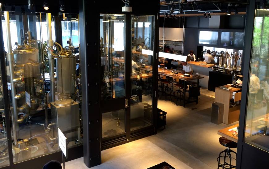 Spring Valley Brewery Clear view: The tanks and tuns that brew Spring Valley Brewery's signature suds are on display in the middle of the Daikanyama establishment. | ROBBIE SWINNERTON