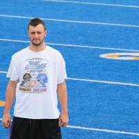 Deep blue: Boise State University tight end Holden Huff has been impressed by what he has found in Japan. | BOISE STATE MEDIA RELATIONS