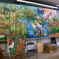Artworks painted by young offenders. | SATOKO KAWASAKI