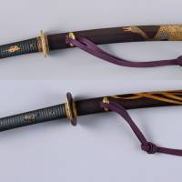 A pair of 19th-century sword mountings with rice sheaves and wild goose design | NEZU MUSEUM