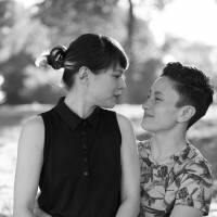 Not for the record: Yuki Keiser (left) tried to get her marriage to Shawn recorded on her family register in Japan, but was told it would be impossible. | TRISTAN CRANE PHOTOGRAPHY