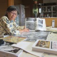 Long battle: Okinawan peace activist Yaeko Sunagawa has tried to stay true to the anti-war message in the memoir left behind by her mother, Kikue Miyazato. | TOM CLOSE