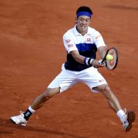 Kei Nishikori\'s chance at making his second Grand Slam final was derailed by a surprise loss to Jo-Wilfried Tsonga in the quarterfinals at the French Open. | AP