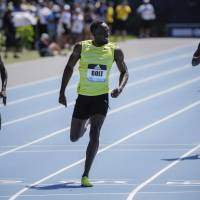 Usain Bolt crosses the finish line to win the 200 meters at the Diamond League meet in New York on Saturday. reutersUsain Bolt crosses the finish line to win the 200 meters at the Diamond League meet in New York on Saturday. | REUTERS