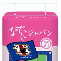 Shizuoka-based Fujieda Paper sells toilet paper packaged with the Nadeshiko Japan logo.  | COURTESY OF FUJIEDA PAPER