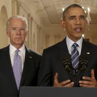 U.S. President Barack Obama delivers remarks at the White House on Tuesday, after a deal was reached with Iran on its nuclear program. After 18 days of intense and often fractious negotiations, diplomats declared that Iran would curb its nuclear work in exchange for billions of dollars in relief from international sanctions. | AP