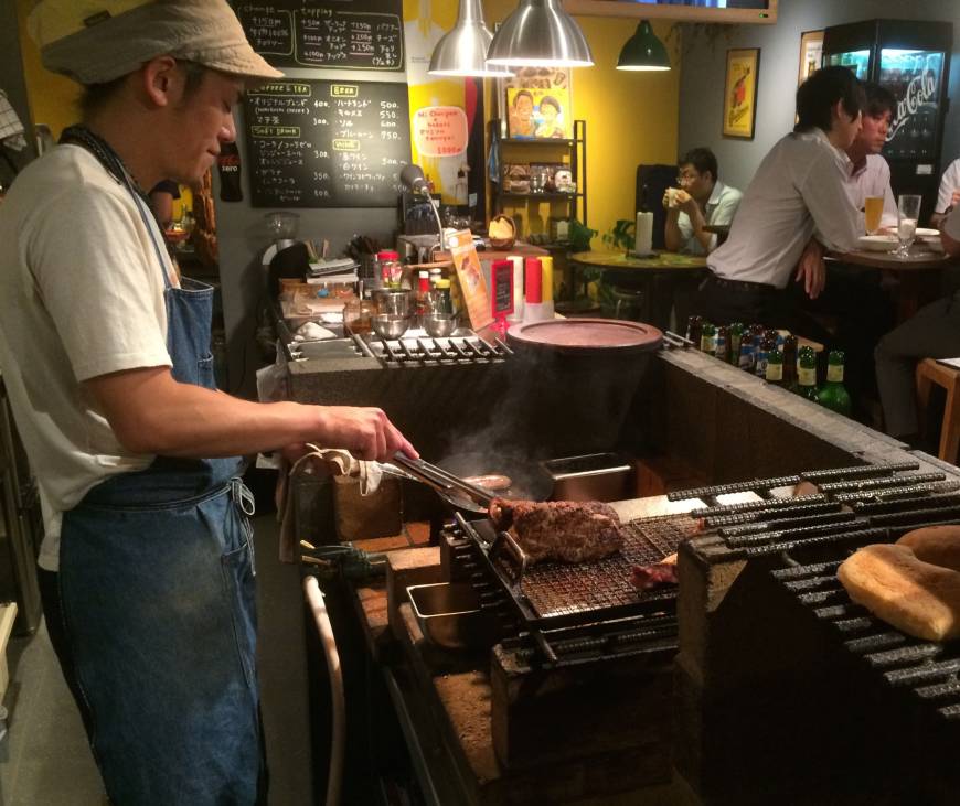 Mi Choripan Street food: Argentinian sausage on the grill at Mi Choripan. | ROBBIE SWINNERTON