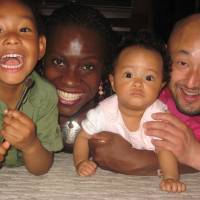 Double trouble: \"Sometimes people talk to my children as if they\'re foreigners and say, \'Oh, you speak Japanese!\' and \'Oh, you can use chopsticks really well!\' And the kids are looking at me like, \'Why is this stupid person telling me I can use chopsticks?\' \" says Avril Haye Matsui, seen here with her husband, Shinobu, and their two children. | COURTESY OF THE MATSUI FAMILY