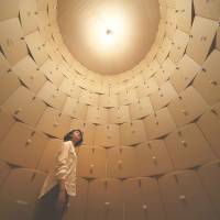 Zimoun\'s \"124 prepared dc-motors, cotton balls, cardboard boxes 53 x 53 x 53 cm\" (2015) | KEIZO KIYOKU