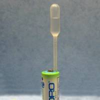 Aqua Power System Japan’s Nopopo, which the Tokyo company calls a “water battery,” generates electricity when water is injected through a tiny hole at the top.  | AQUA POWER SYSTEM JAPAN