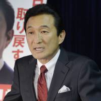 Watami founder Miki Watanabe speaks in May 2013 during a press conference after securing the endorsement by the Liberal Democratic Party for the Upper House election in which he won the House of Councillors seat he currently holds. | KYODO