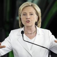 Democratic presidential candidate Hillary Rodham Clinton speaks Aug. 26 in Ankeny, Iowa. The probe into her private emails indicates 57 more email threads contained information about foreign governments. | AP
