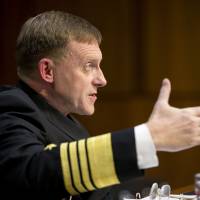 Director of the National Security Agency (NSA) Adm. Michael Rogers testifies on Capitol Hill Thursday before the Senate Intelligence Committee. | AP