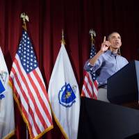 U.S. President Barack Obama addresses the Greater Boston Labor Council Labor Day Breakfast on Monday. Obama is to announce an executive order that will give hundreds of thousands of employees working for federal contractors up to seven days of paid sick leave annually. The measure, which will affect approximately 300,000 people, applies to new contracts beginning in 2017, and gives workers one hour of sick leave for every 30 hours worked. Hitting Republicans' 'constant attack' on workers, Obama to press for paid sick leave