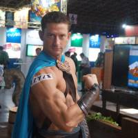 Australian Lee Carmichael poses for a photograph at Makurahari Messe in Chiba Prefecture on Friday. | JASON COSKREY