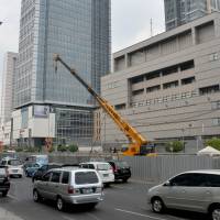 The Japanese Embassy in Jakarta is seen Friday. Japan is beefing up security at its embassies worldwide after the Islamic State called for attacks on its diplomatic missions. | AFP-JIJI