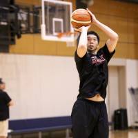 Japan guard Keijuro Matsui shoots during practice on Wednesday. | KAZ NAGATSUKA