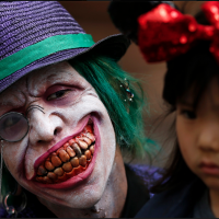 The art of the squeal: A man dresses up for the annual Kawasaki Halloween Parade last year. Expect to see some fantastic costumes if you\'re out on the town the weekend of Oct. 31. | REUTERS