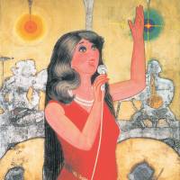 \"Singer Singing Applause\" (1973) | Yokohama Museum of Art (Donated by Mr. Nakajima Kiyoshi)