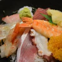 From market: Kaisendon seafood rice bowl with fresh catches. | J.J. O\'DONOGHUE