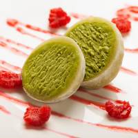 Heart of the matter: Ice cream-filled <em>mochi</em> is making an appearance at restaurants outside Japan. | COURTESY OF PALM PR