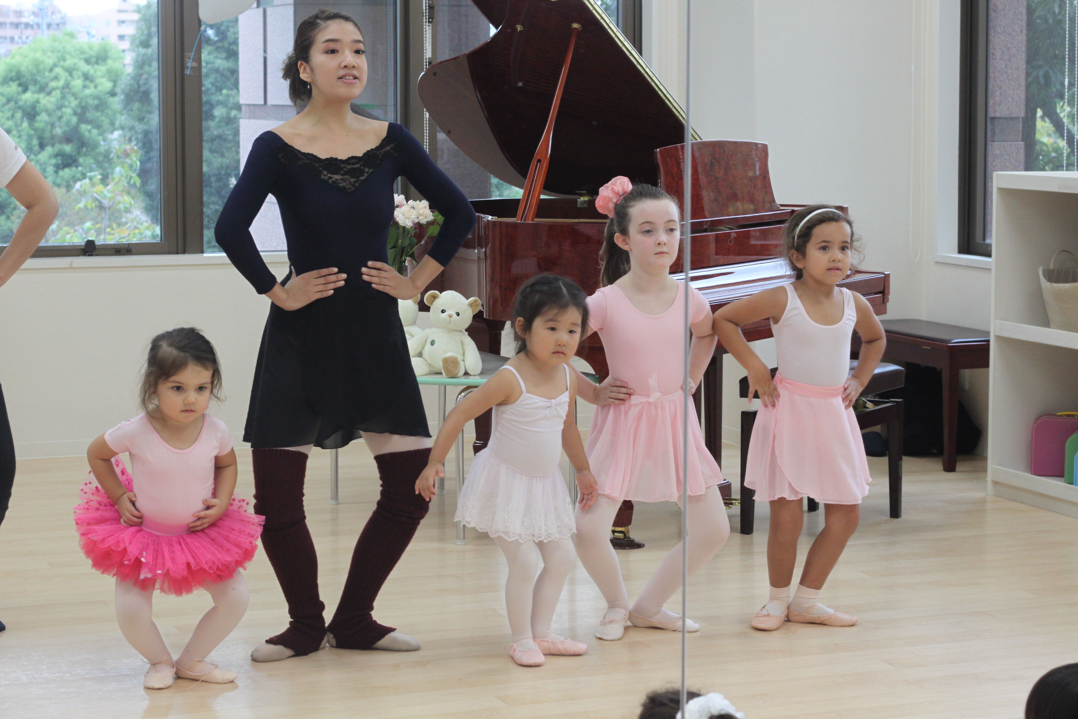 In first position: Miss Vivian Sazuki Baba takes the Poppins after-school ballet class through some basic moves. | DANIELLE DEMETRIOU