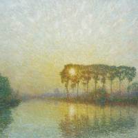 Emile Claus\' \"Coucher de soleil sur la Lys\" (1911) | PRIVATE COLLECTION, COURTESY OF GALERIE PATRICK DEROM,  PHOTO © GALERIE PATRICK DEROM