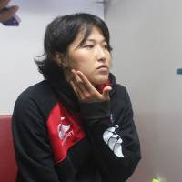 Japan national sevens women\'s rugby captain Chiharu Nakamura speaks to the media on Tuesday. | KAZ NAGATSUKA