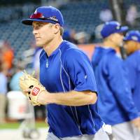 The Dodgers\' Chase Utley received a two-game ban for his leg-breaking slide against the Mets\' Ruben Tejada during the National League Division Series. | USA TODAY / REUTERS