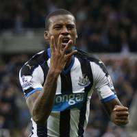 Newcastle\'s Georginio Wijnaldum celebrates scoring his fourth goal in Sunday\'s 6-2 win over Norwich City. | REUTERS
